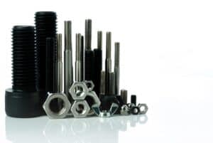 Assorted industrial bolts, flange bolts, and screws for heavy-duty applications, showcasing durable fasteners from DingLong.