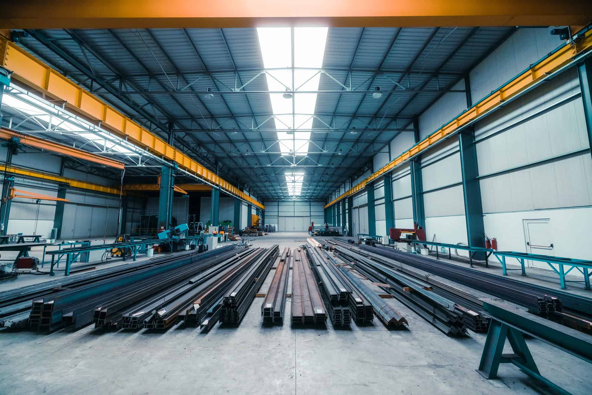 Solution 6 Metal industry manufacturing hall.