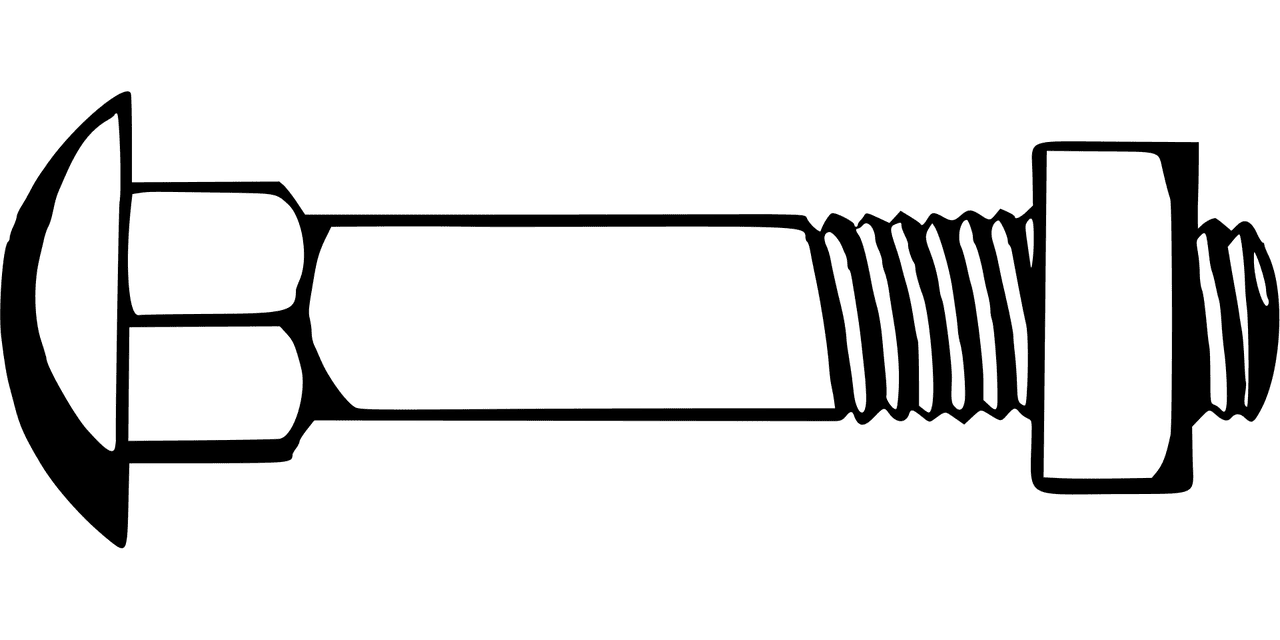 bolt, carriage bolt, fastener, fixing, thread, threaded