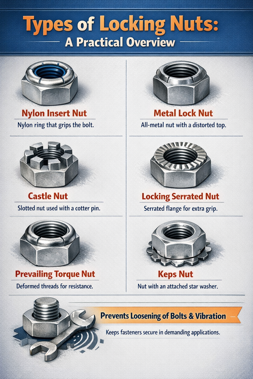 The Complete Guide to Locking Nuts: Types, How They Work, and Choosing the Right One The Complete Guide to Locking Nuts: Types, How They Work, and Choosing the Right One
