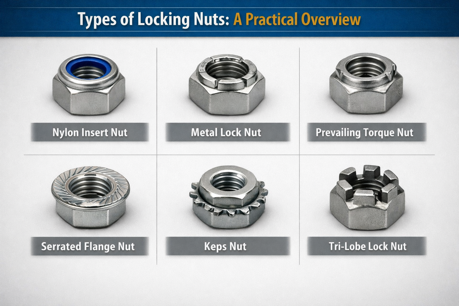 The Complete Guide to Locking Nuts: Types, How They Work, and Choosing the Right One The Complete Guide to Locking Nuts: Types, How They Work, and Choosing the Right One