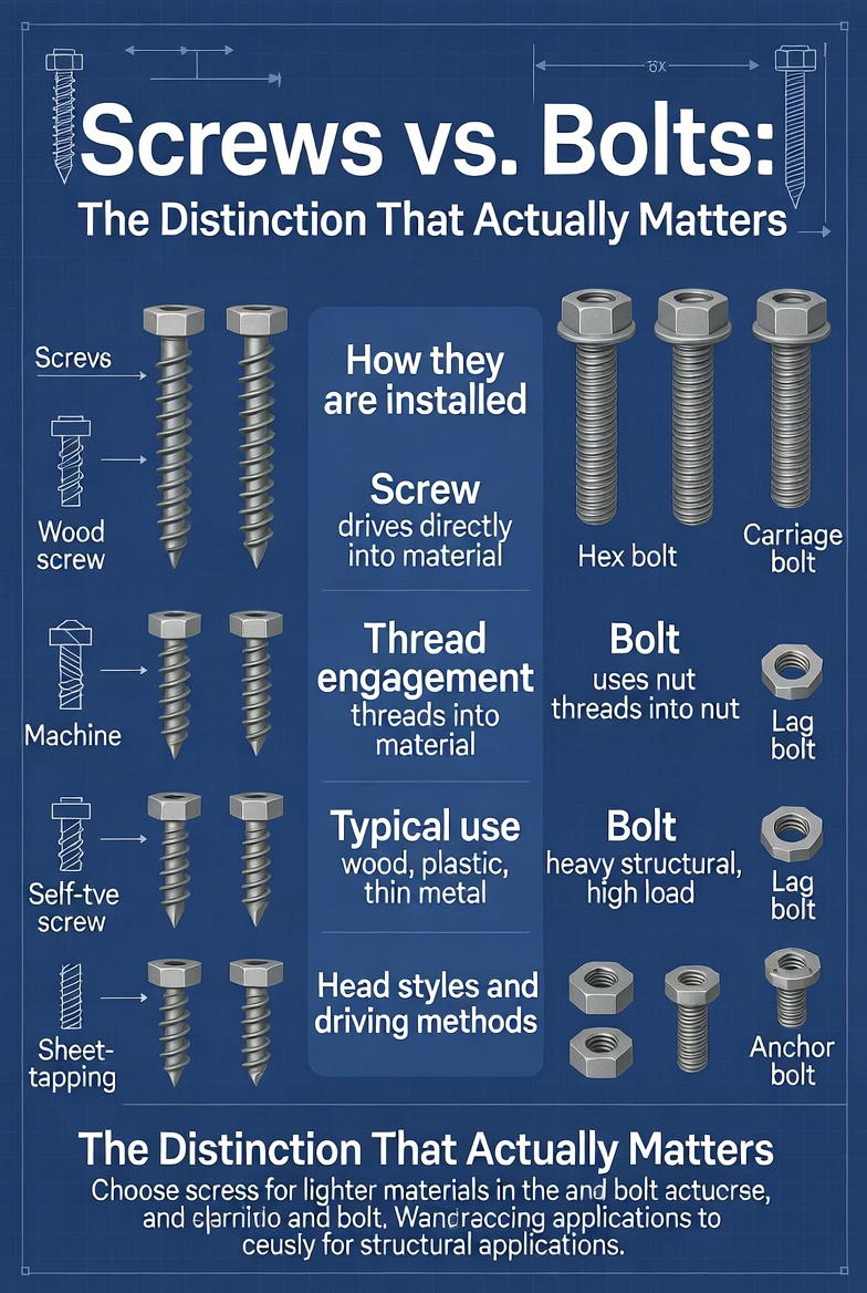 Screws and Bolts: The Complete Guide to Types, Differences, Grades, and Choosing the Right Fastener Screws and Bolts: The Complete Guide to Types, Differences, Grades, and Choosing the Right Fastener