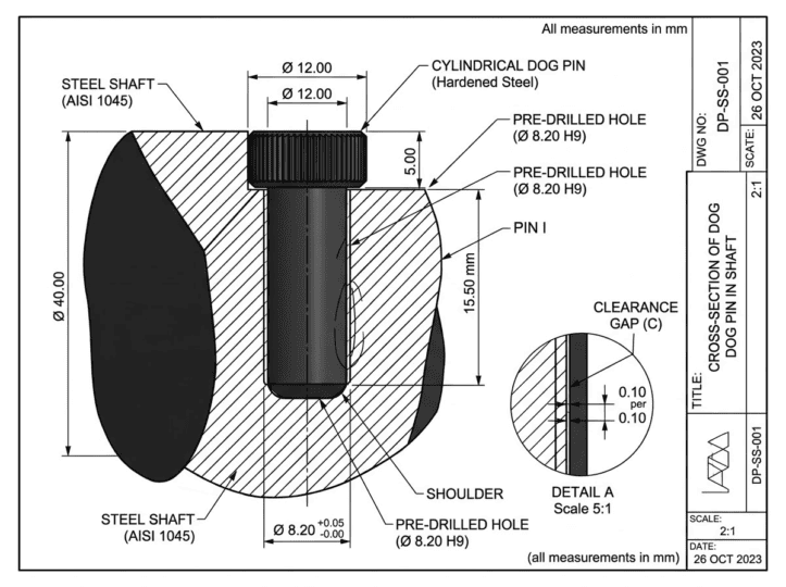An industrial flange bolt with a steel shaft and precise pre-drilled holes, designed for secure fastening in heavy-duty machinery and construction projects.