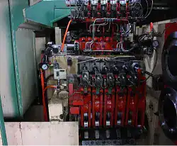 Fastener workshop production line with multiple machines inside DingLong Hardware factory