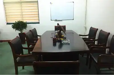 Factory meeting room for engineering discussion and custom fastener project review