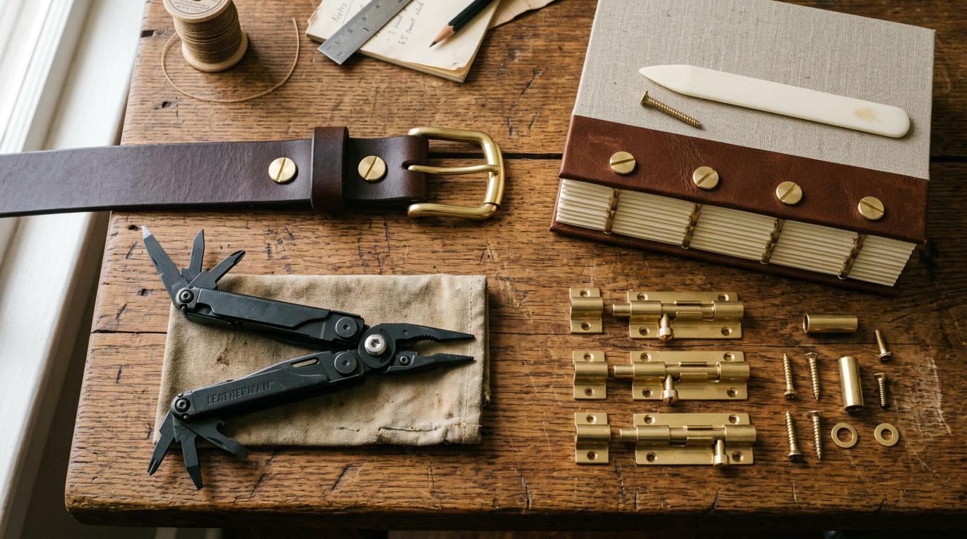 Sex screw applications overview leatherwork bookbinding furniture multi-tool industrial hardware