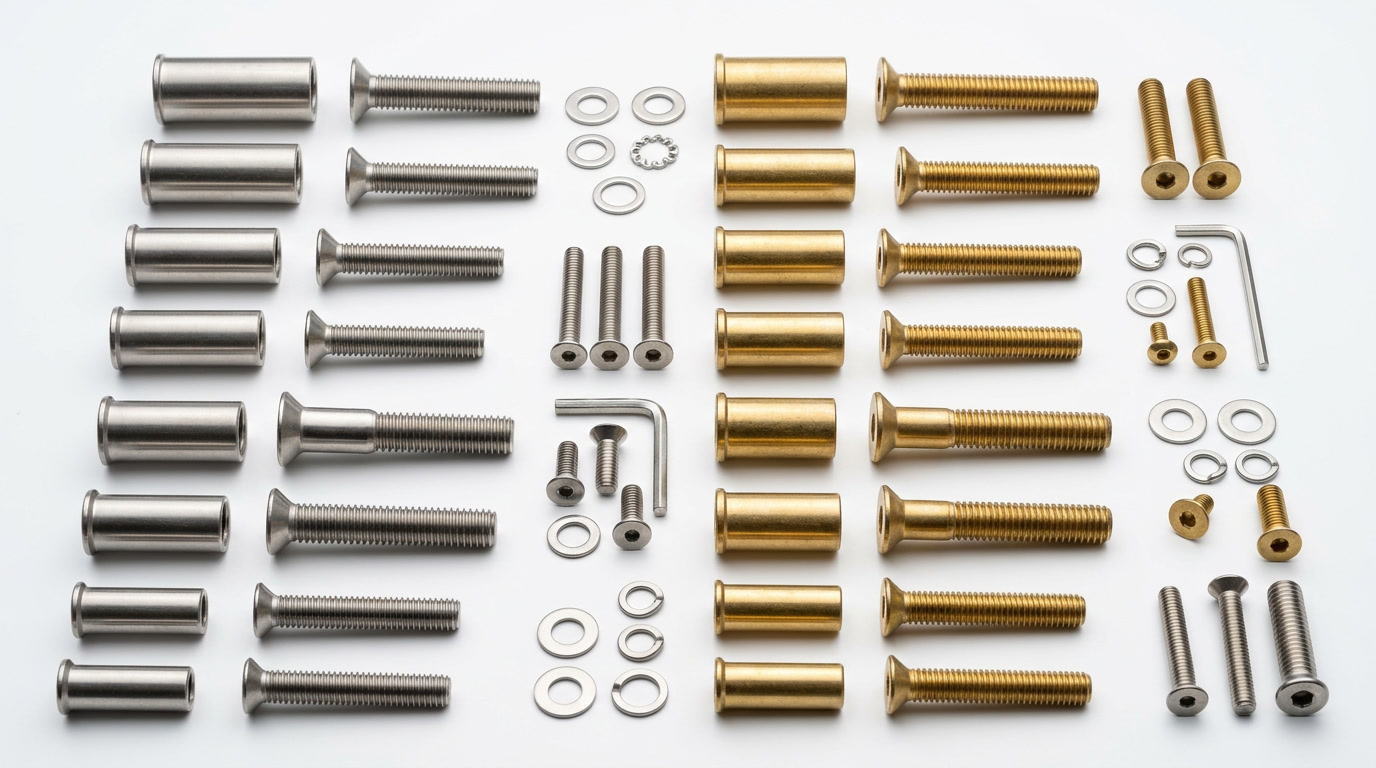 Sex screw sex bolt complete product guide showing two-part barrel and mating screw assembly