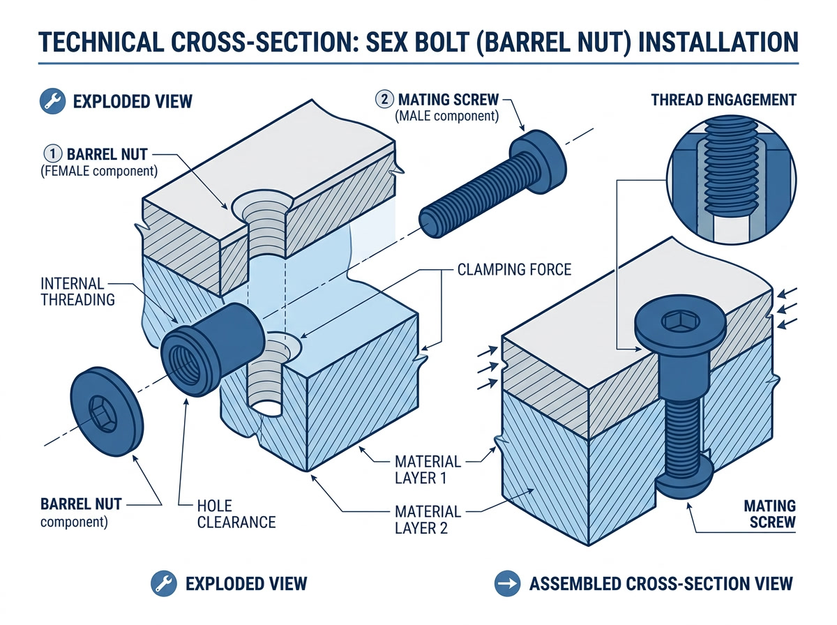 Sex screw selection decision chart grip range thread diameter drive type material grade