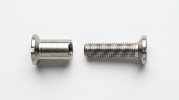 sexbolt — hero illustration showing precision two-part barrel fastener components on white background