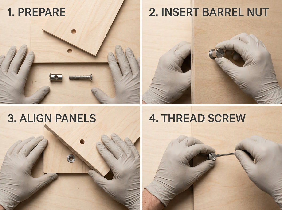 sexbolt selection guide — step-by-step decision flowchart showing material, size, and head style selection