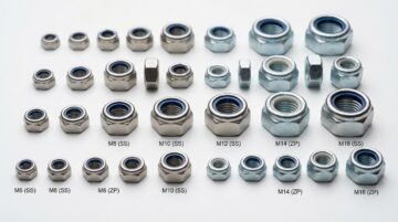 High-resolution image showcasing a variety of industrial flange bolts and screws in different sizes and finishes, including M8, M10, M12, M14, and M16, with both zinc-plated and stainless steel option.
